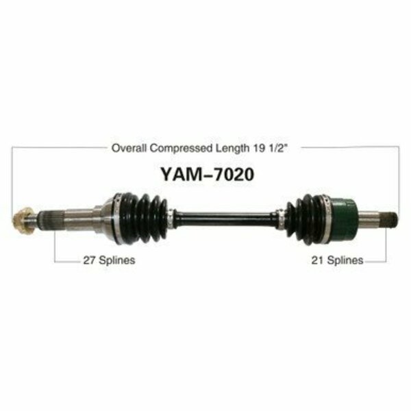 Wide Open OE Replacement CV Axle for YAM FRONT R YFM350 GRIZ/IRS/YFM400 IR YAM-7020